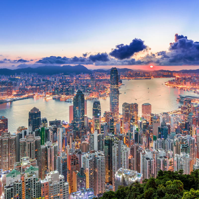 Scenic view of Hong Kong
