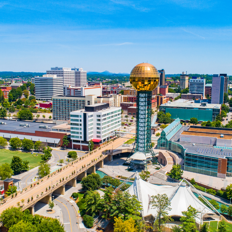 Scenic view of Knoxville Area