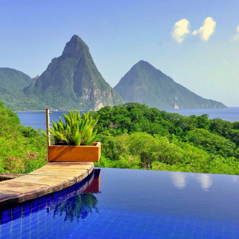 Scenic view of Saint Lucia